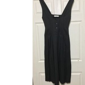 Vintage Le Chateau Pettifor Dress Black Midi Sz 7